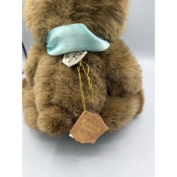 1989 Raikes Bear Cookie Applause 660330. A Robert Raikes  Raikes Bears by Applause 16” Plush Teddy Bear w/ Hand-Carved Wood Face & Paws